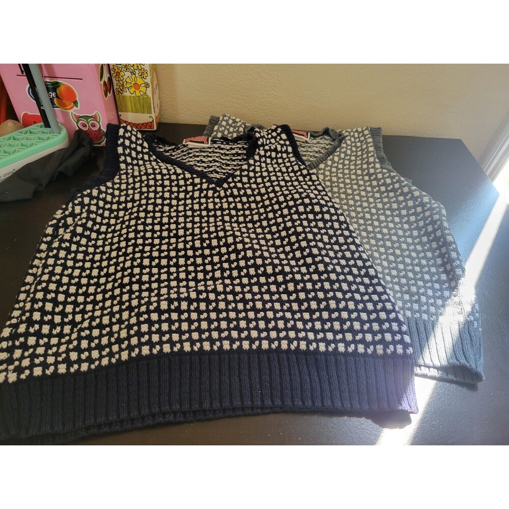 Vintage Toddler Barrel Black and grey speckled Vest Size 7
